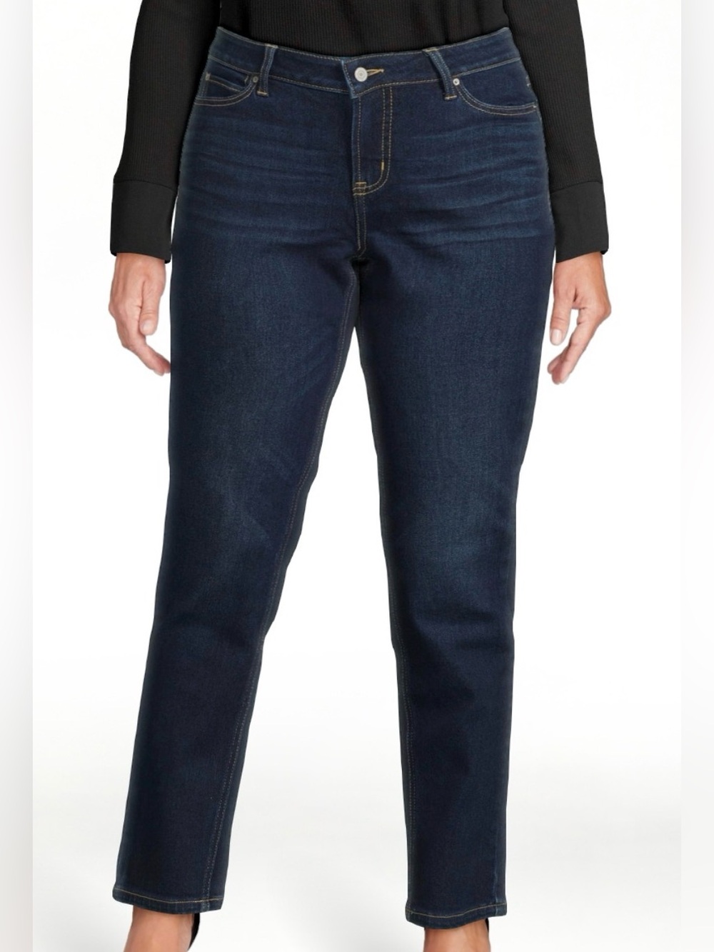 Time and Tru Dark Blue Straight Leg Jeans